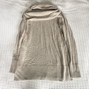 LOFT sand Cowl Neck Sweater size XS